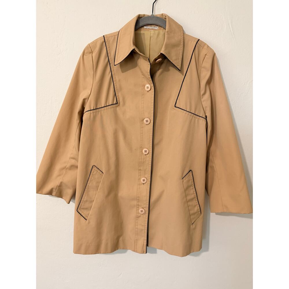 Vintage Lightweight Jacket | Made in Singapore | Minimalist Lined Coat | S-M